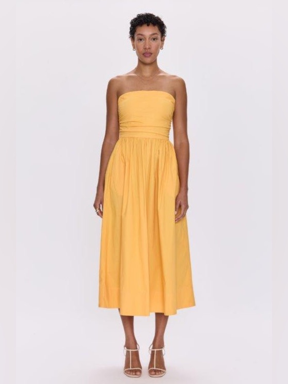 Florence Strappy Back Dress - Papaya - Elegant Summer Style